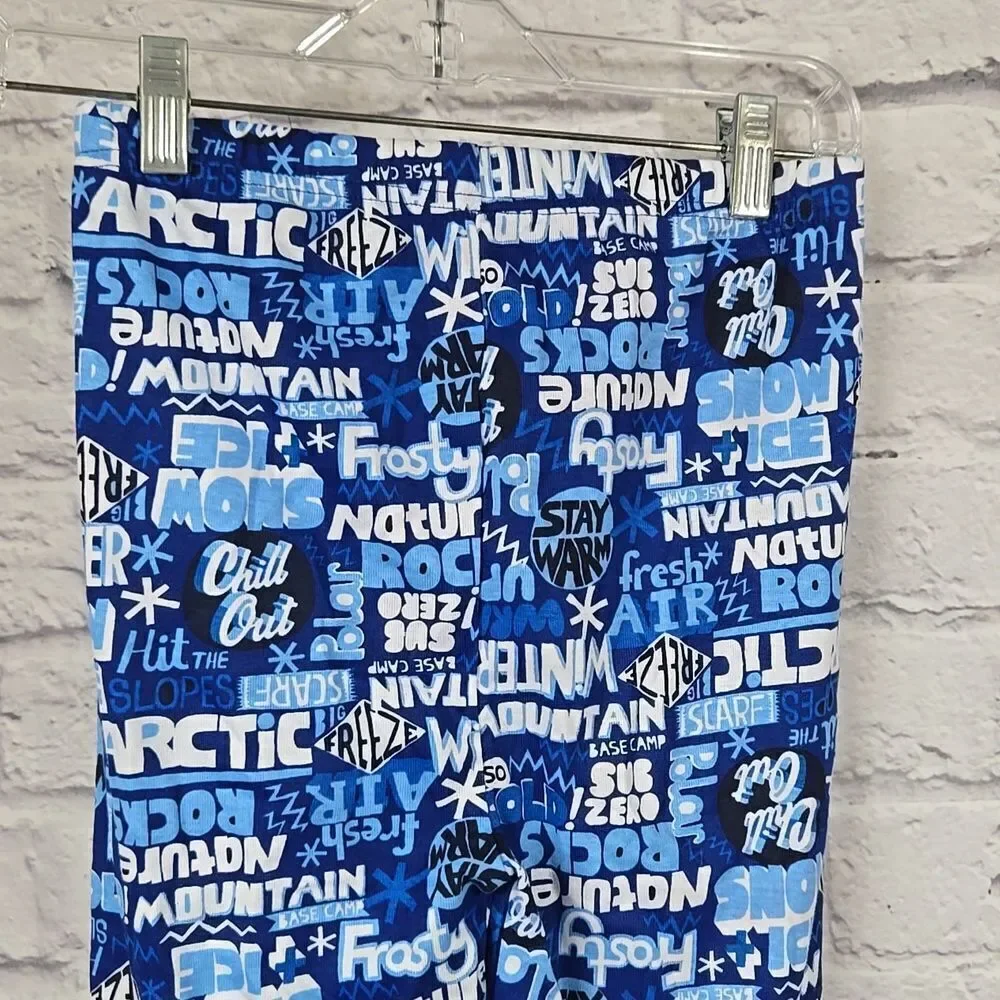 Children's Place NWOT Boys Soft Sleep Pants Blue Jogger Lounge Pajama Bottoms 12